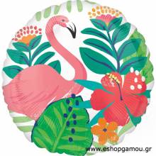 Μπαλόνι Foil Flamingo Tropical 45εκ.