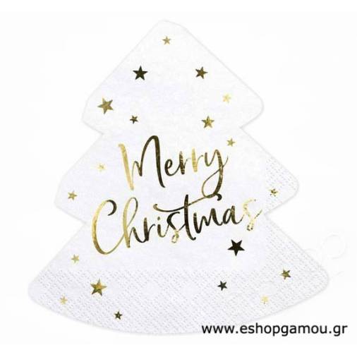 Χαρτοπετσέτες Πολυτελείας Δέντρο Merry Christmas (20τεμ)