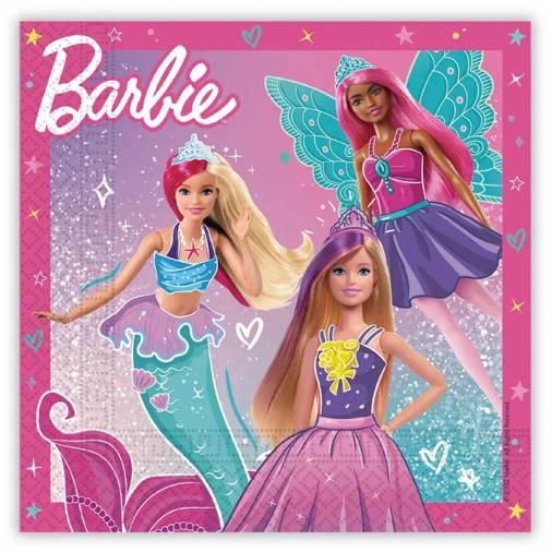 Χαρτοπετσέτες Πολυτελείας Barbie Fantasy 33εκ.(20τεμ)