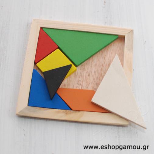 Ξύλινο Tangram 10εκ.